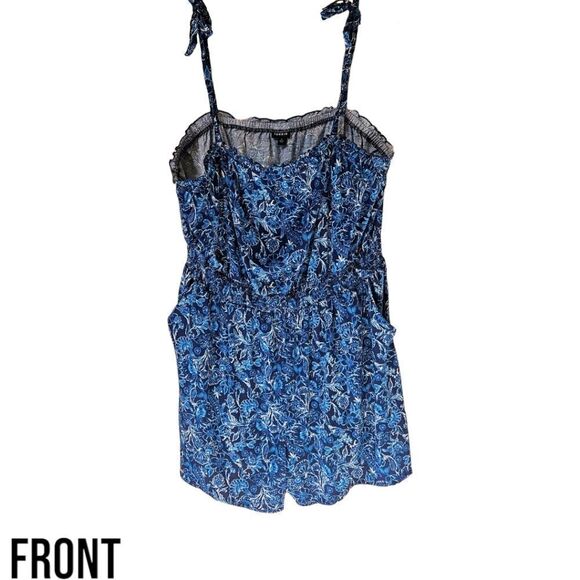 TORRID Plus Size Challis Floral Tie Strap Romper SIZE 3X - Picture 2 of 16